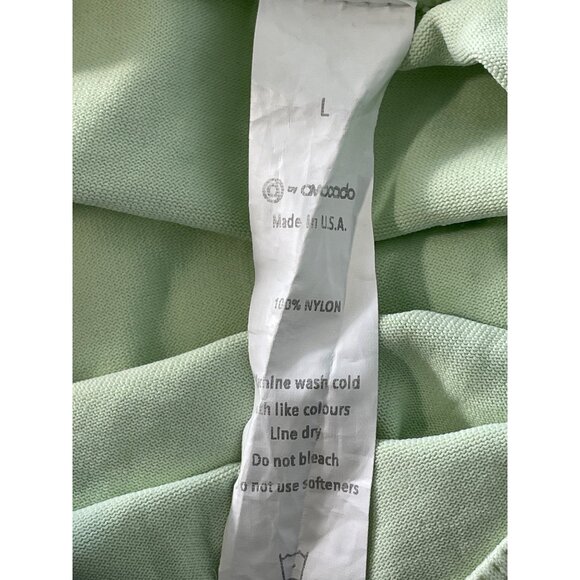 Avocado Tank Top Size Large Green Sleeveless Crewneck Nylon Sporty Athleisure - Picture 3 of 7